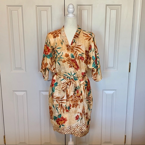 Vintage silky nightie and robe matching set - Picture 5 of 8